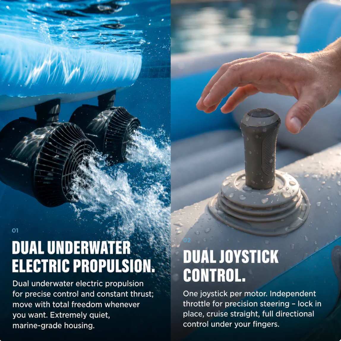 Dual-Jet Motorized Water Lounger