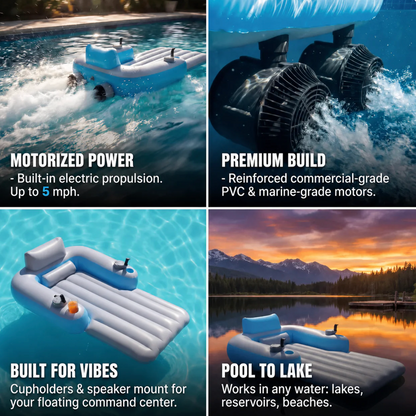 Dual-Jet Motorized Water Lounger